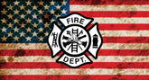 Wholesale FIRE DEPT AMERICAN FLAG METAL LICENSE PLATE ( sold by the piece or dozen )
